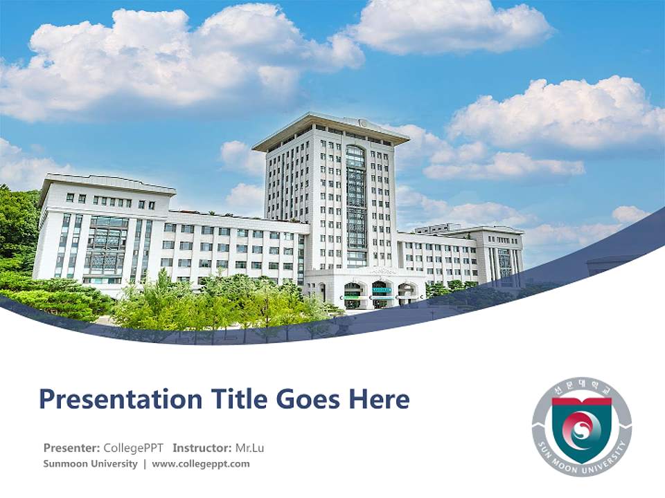 Sunmoon University Course/Courseware Creation PPT Template4:3 ratio PPT effect preview image5