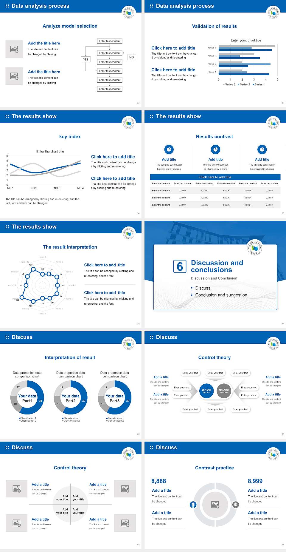 Suncheon First College Graduation Thesis Defense PPT Template4:3 ratio PPT effect preview image5