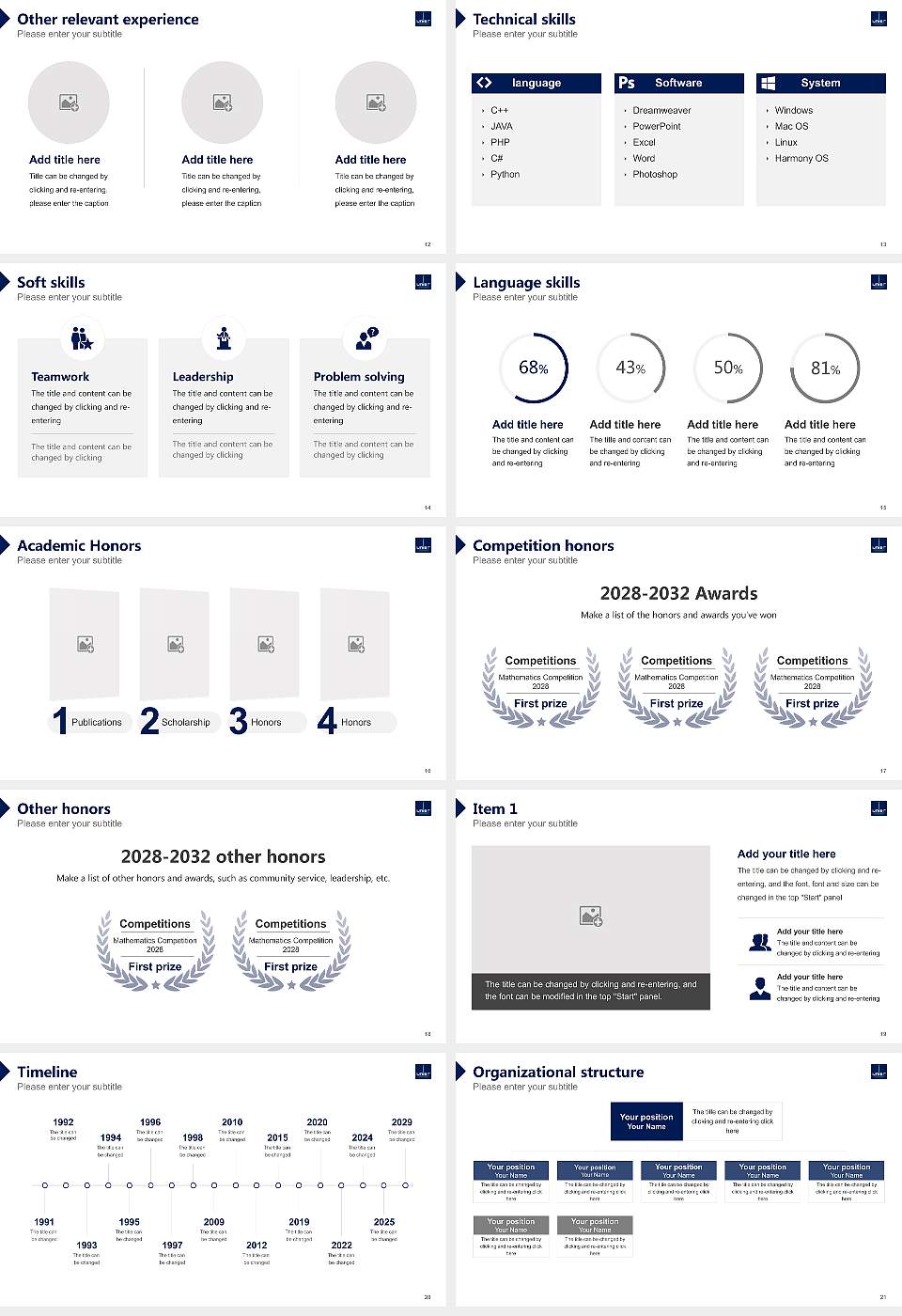 Ulsan National Institute of Science and Technology Resume PPT Template16:9 ratio PPT effect preview image3