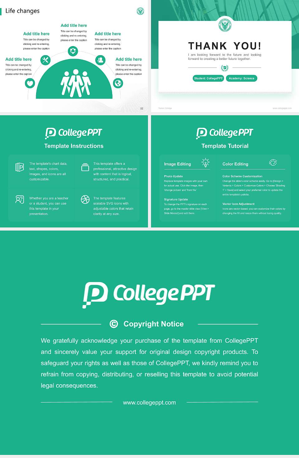 Yuhan College National Scholarship Defense PPT Template4:3 ratio PPT effect preview image4