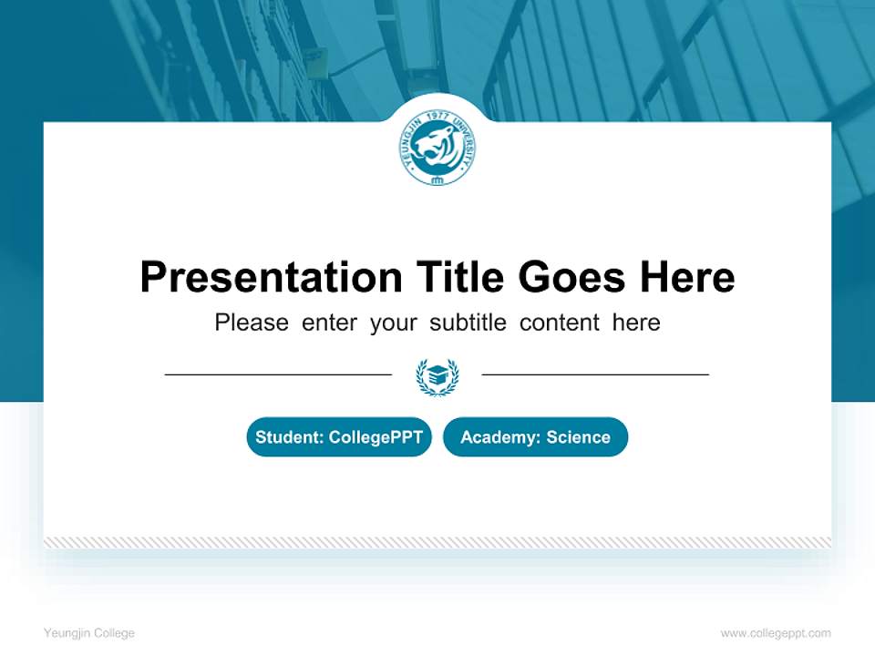 Yeungjin College National Scholarship Defense PPT Template4:3 ratio PPT effect preview image4