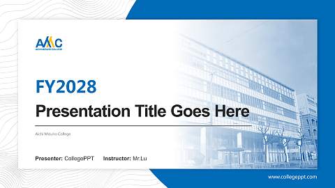 Aichi Mizuho College Academic Presentation/Research Findings Report PPT Template