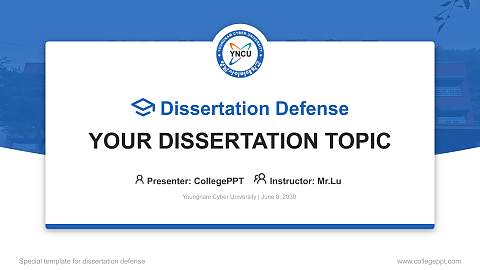 Youngnam Cyber University Graduation Thesis Defense PPT Template
