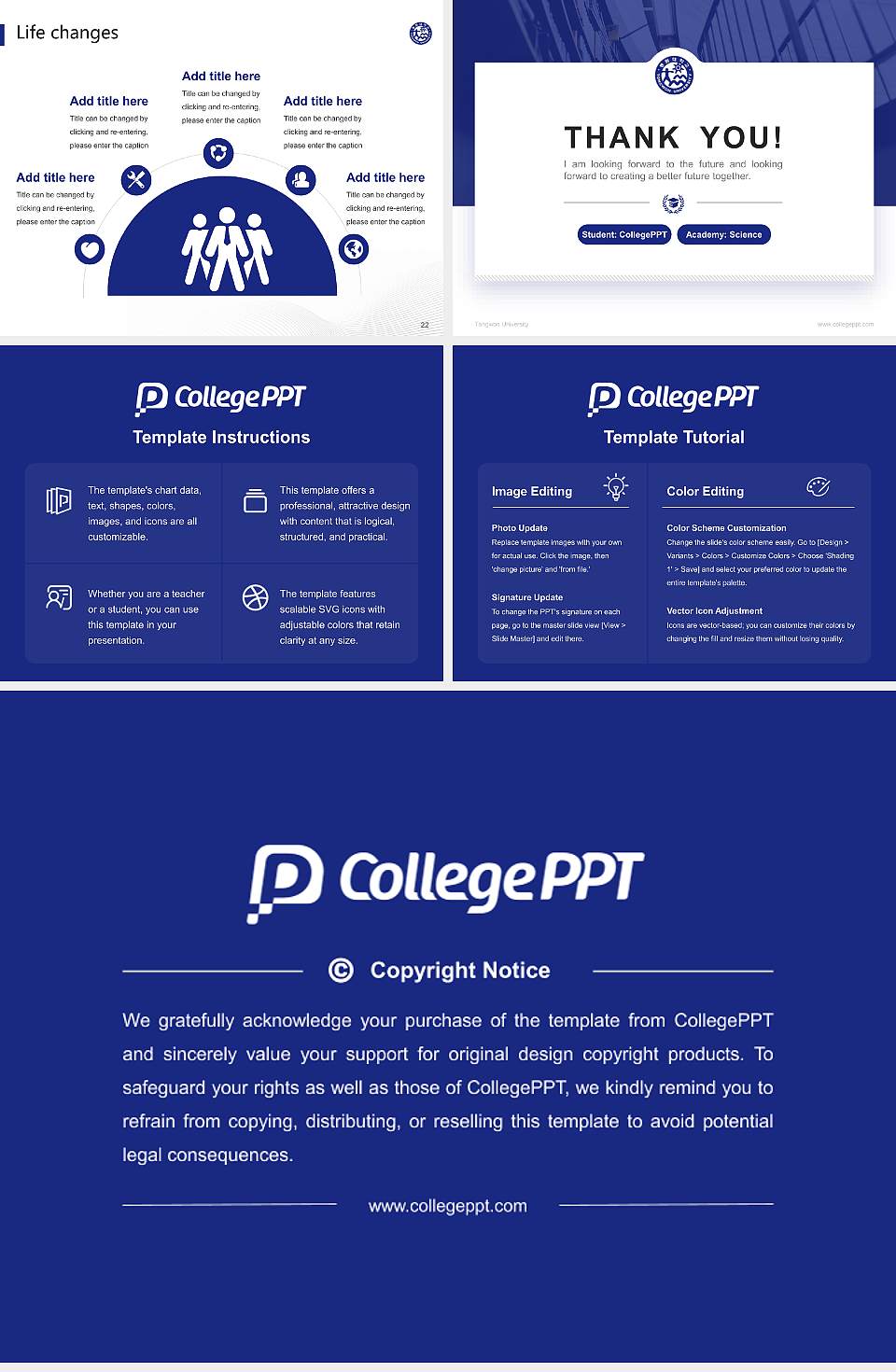 Tongwon University National Scholarship Defense PPT Template4:3 ratio PPT effect preview image4