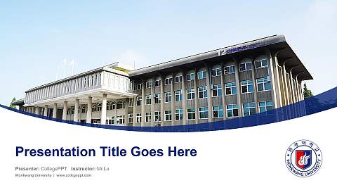 Wonkwang University Course/Courseware Creation PPT Template