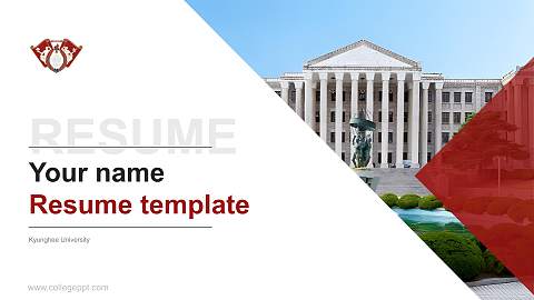 Kyunghee University Resume PPT Template
