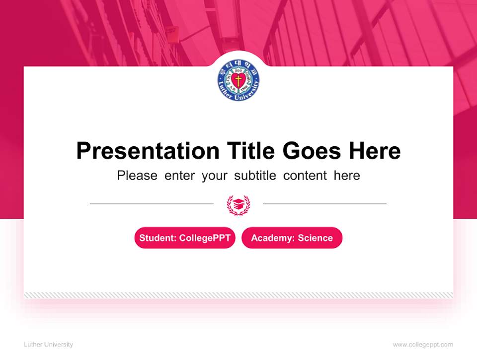Luther University National Scholarship Defense PPT Template4:3 ratio PPT effect preview image4
