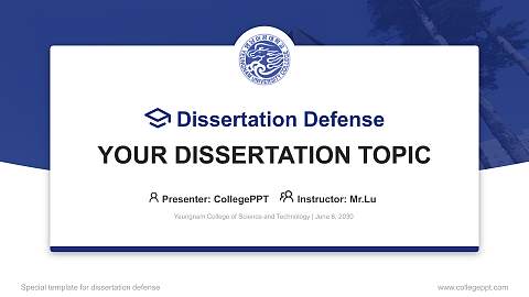 Yeungnam College of Science and Technology Graduation Thesis Defense PPT Template