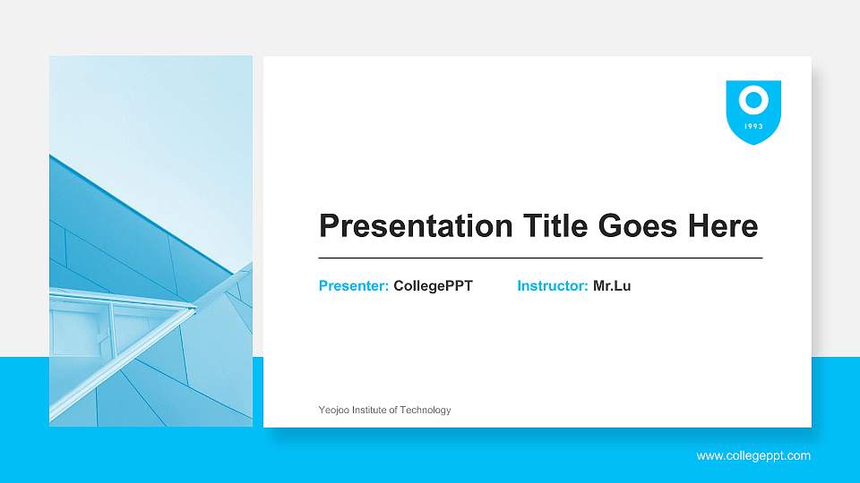 Yeojoo Institute of Technology General Purpose PPT Template16:9 ratio PPT effect preview image