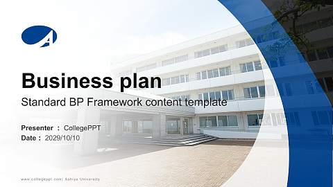 Ashiya University Competition/Entrepreneurship Contest PPT Template