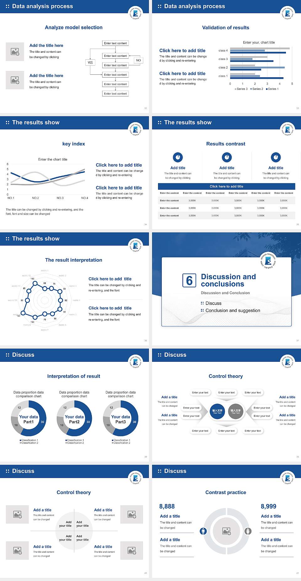 Seowon University Graduation Thesis Defense PPT Template4:3 ratio PPT effect preview image5