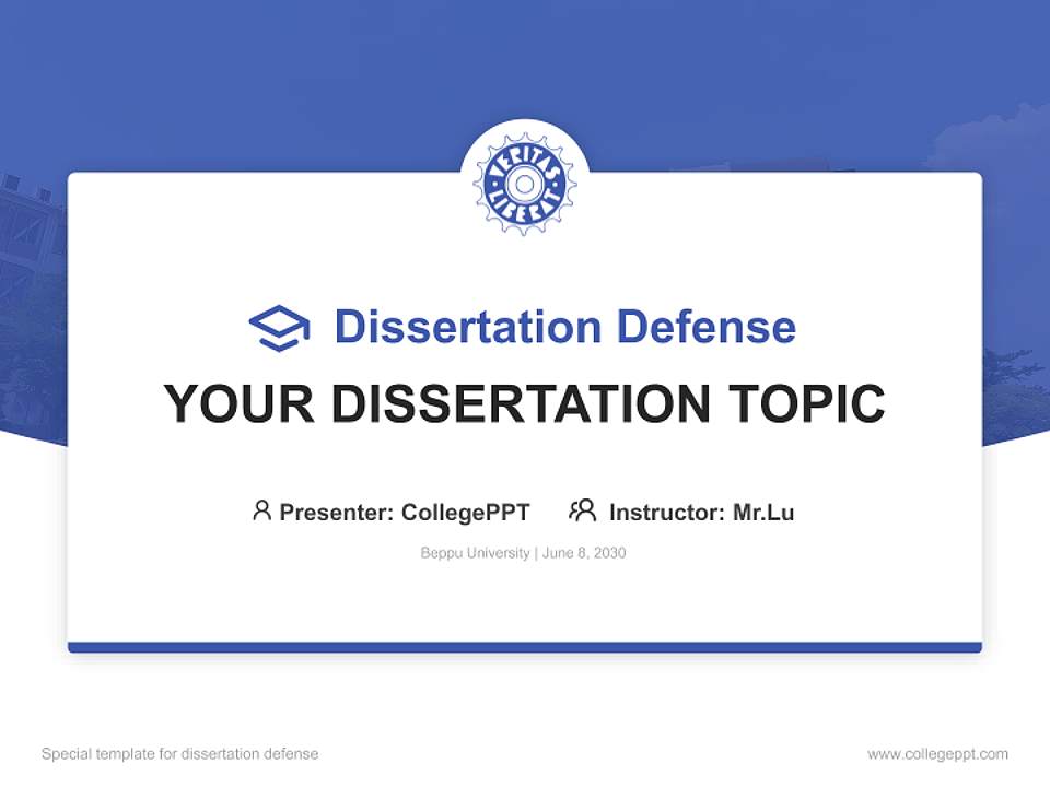 Beppu University Graduation Thesis Defense PPT Template4:3 ratio PPT effect preview image7