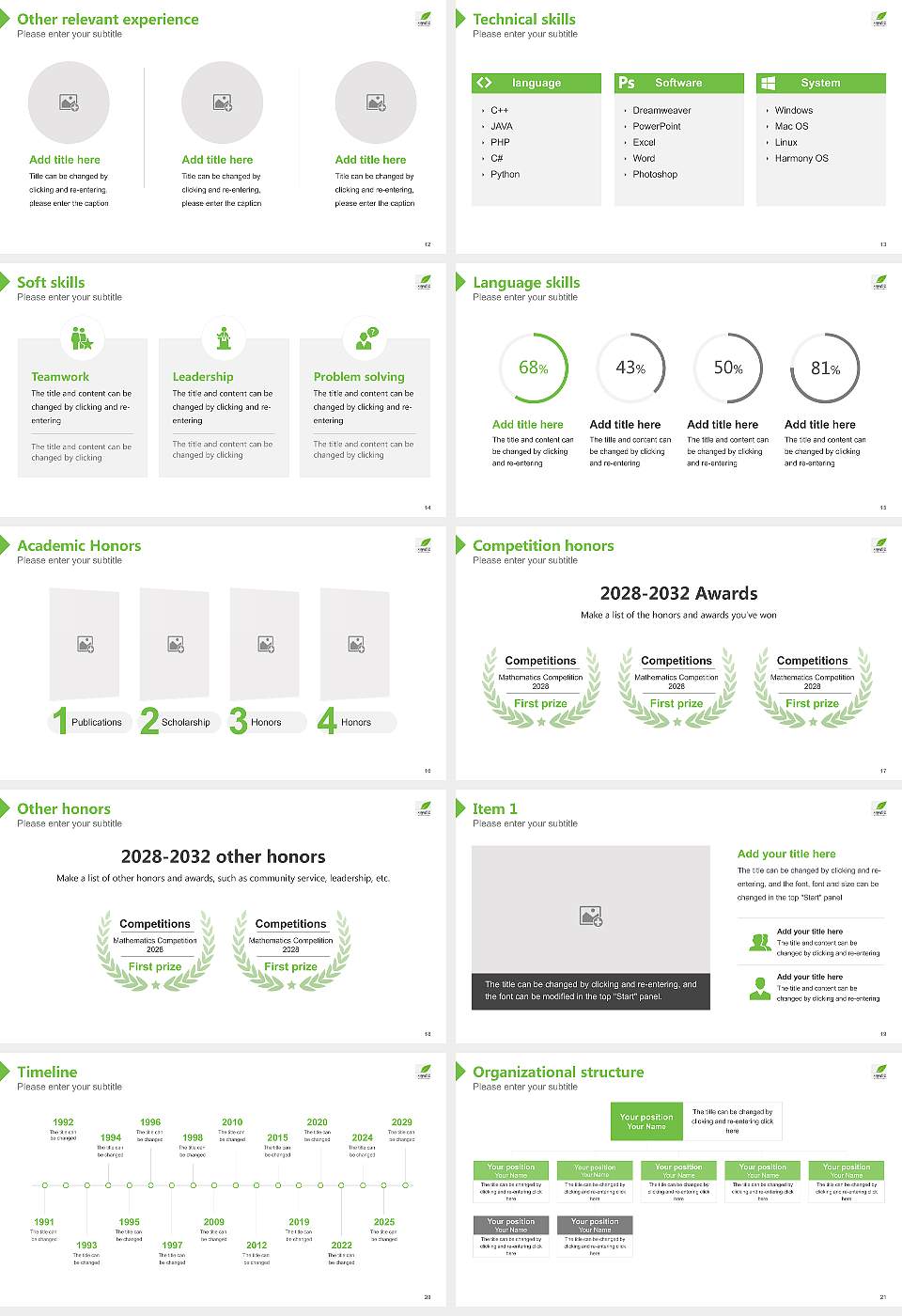 Seokyeong University Resume PPT Template16:9 ratio PPT effect preview image3