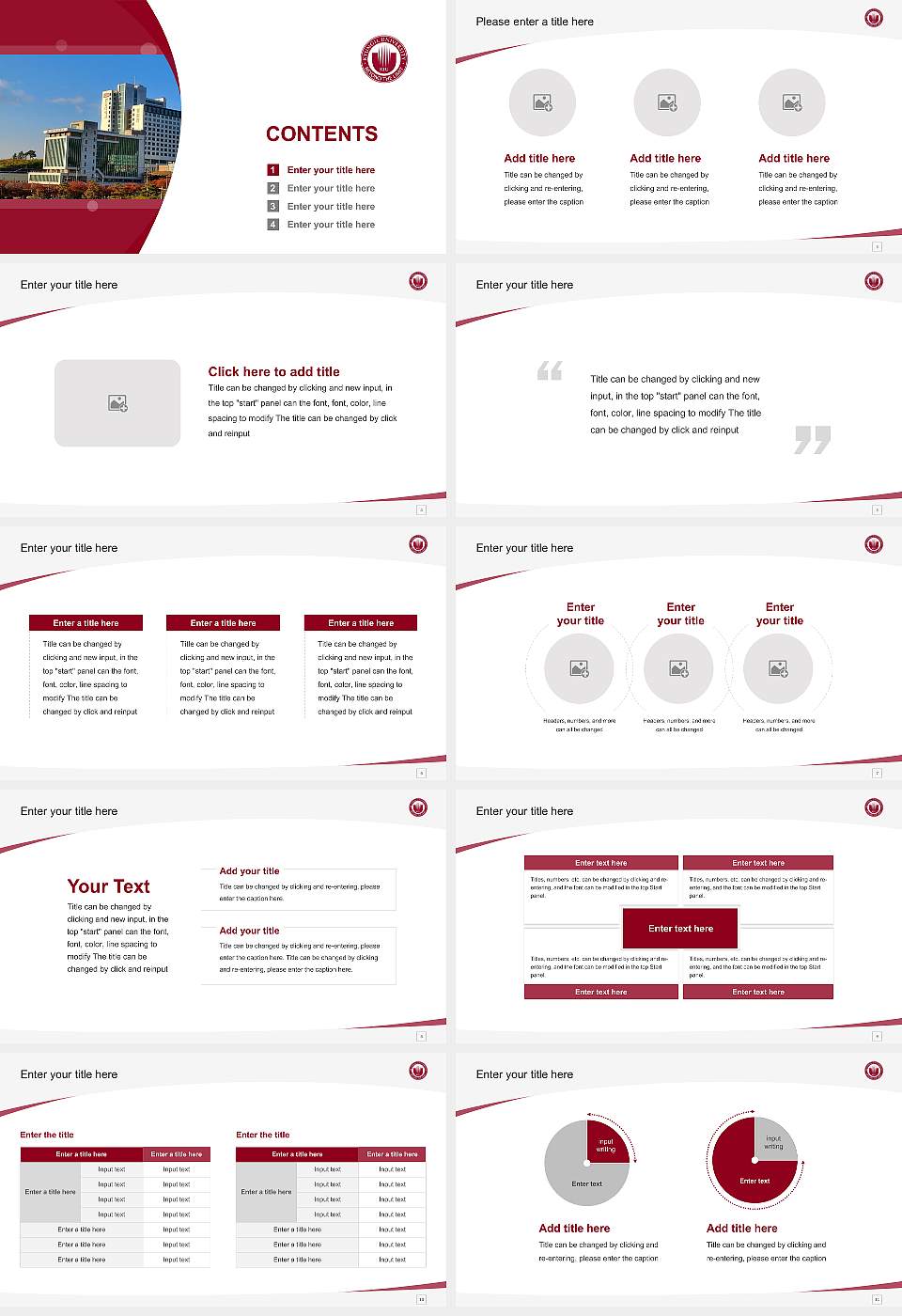 Kyungil University Course/Courseware Creation PPT Template16:9 ratio PPT effect preview image2