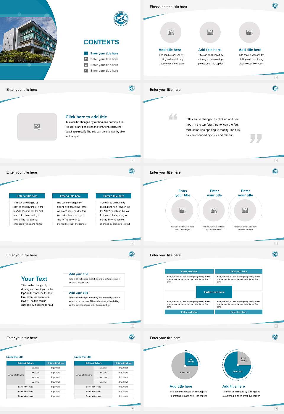 Yeungjin College Course/Courseware Creation PPT Template16:9 ratio PPT effect preview image2