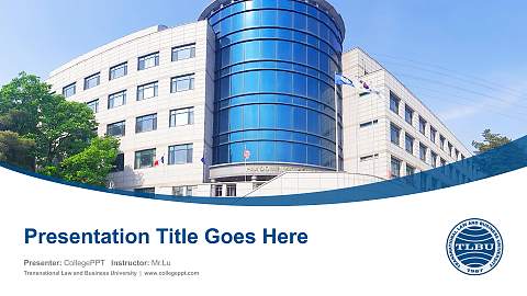 Transnational Law and Business University Course/Courseware Creation PPT Template