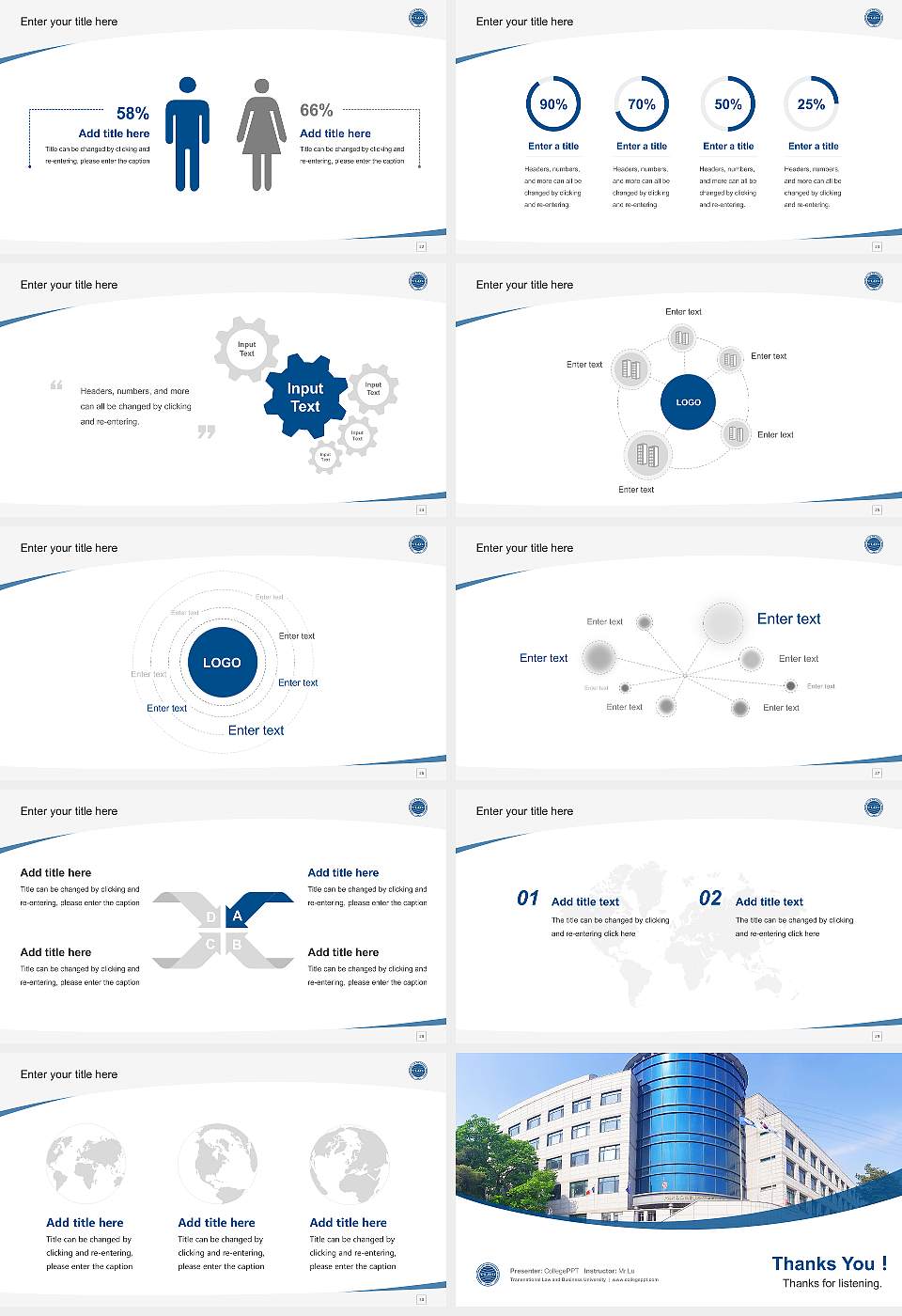 Transnational Law and Business University Course/Courseware Creation PPT Template16:9 ratio PPT effect preview image4