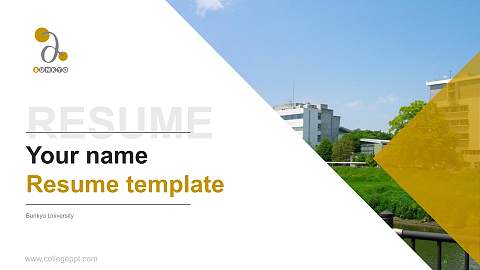 Bunkyo University Resume PPT Template