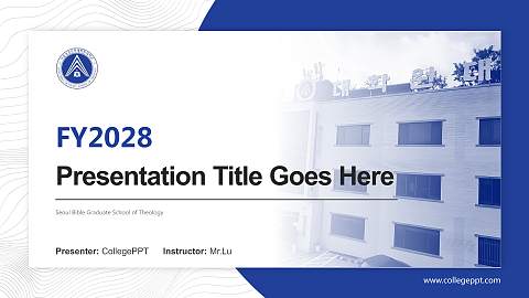 Seoul Bible Graduate School of Theology Academic Presentation/Research Findings Report PPT Template