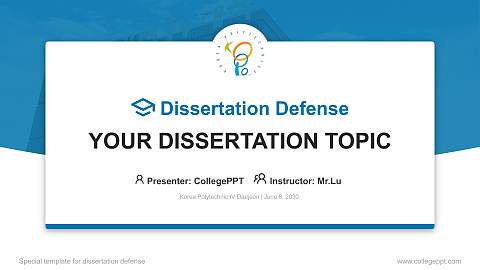 Korea Polytechnic IV Daejeon Graduation Thesis Defense PPT Template