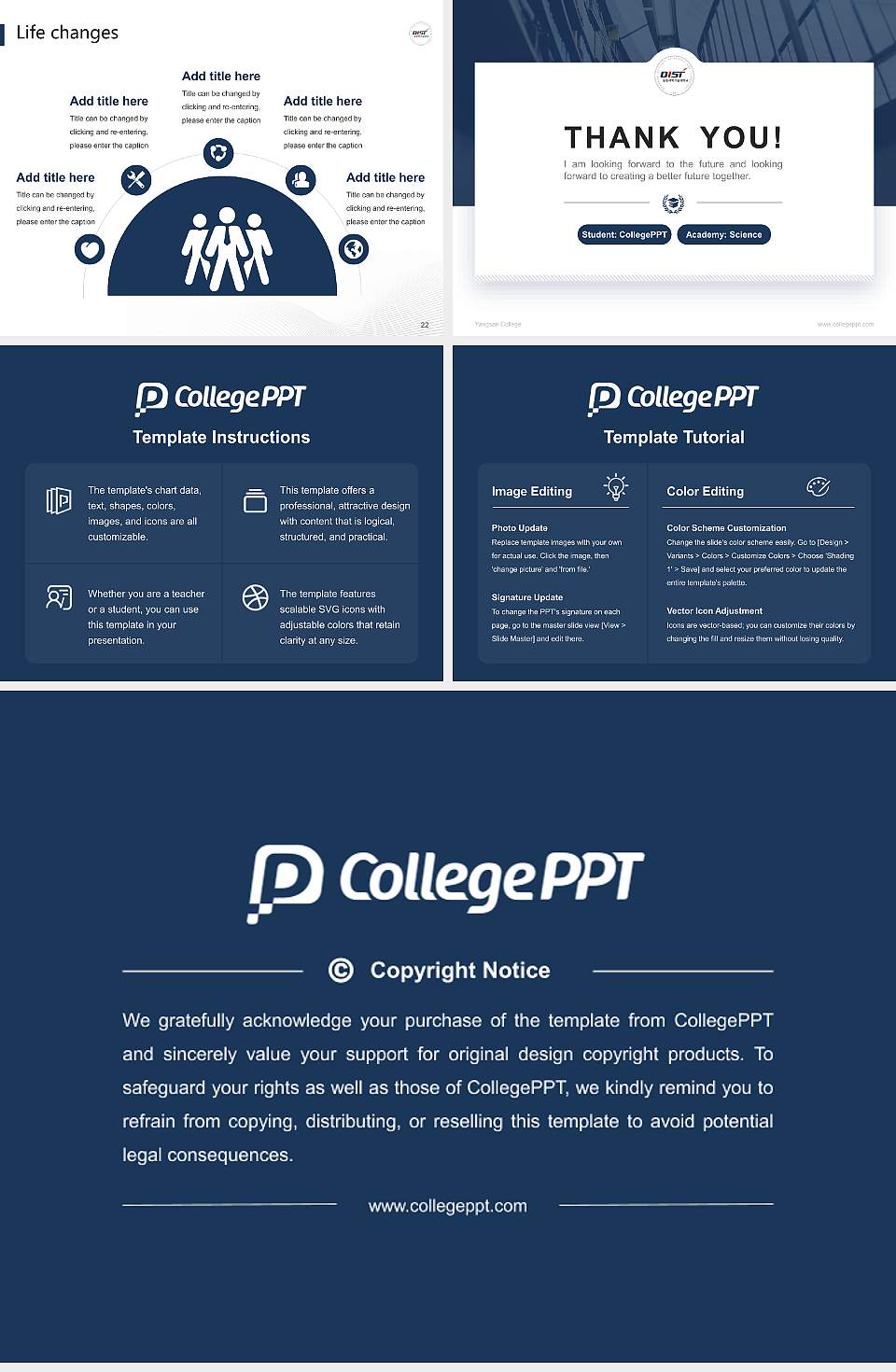 Yangsan College National Scholarship Defense PPT Template4:3 ratio PPT effect preview image4