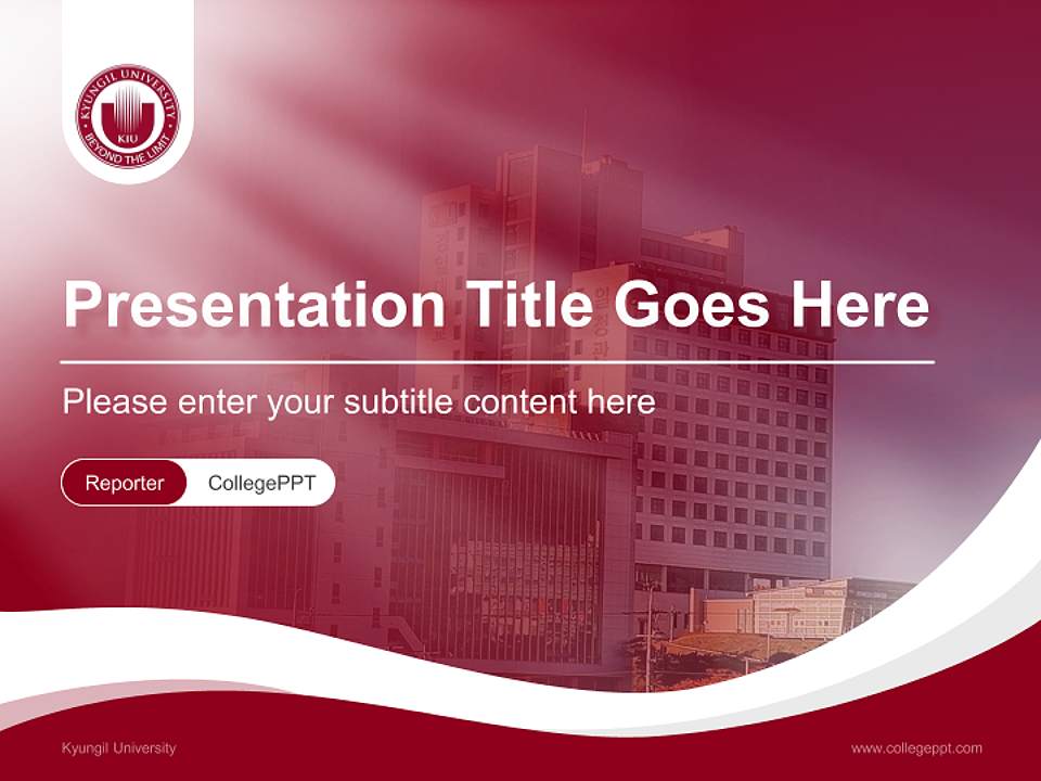 Kyungil University Lecture Sharing and Networking Event PPT Template4:3 ratio PPT effect preview image4