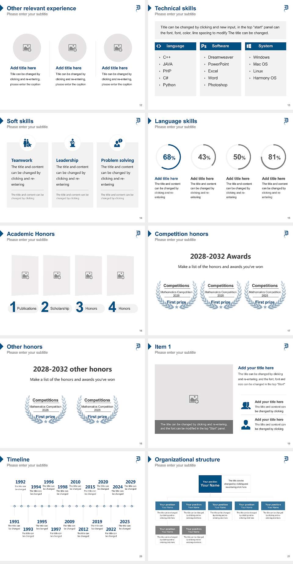 Dokkyo Medical University Resume PPT Template4:3 ratio PPT effect preview image3