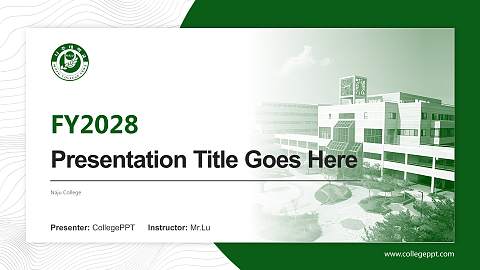 Naju College Academic Presentation/Research Findings Report PPT Template