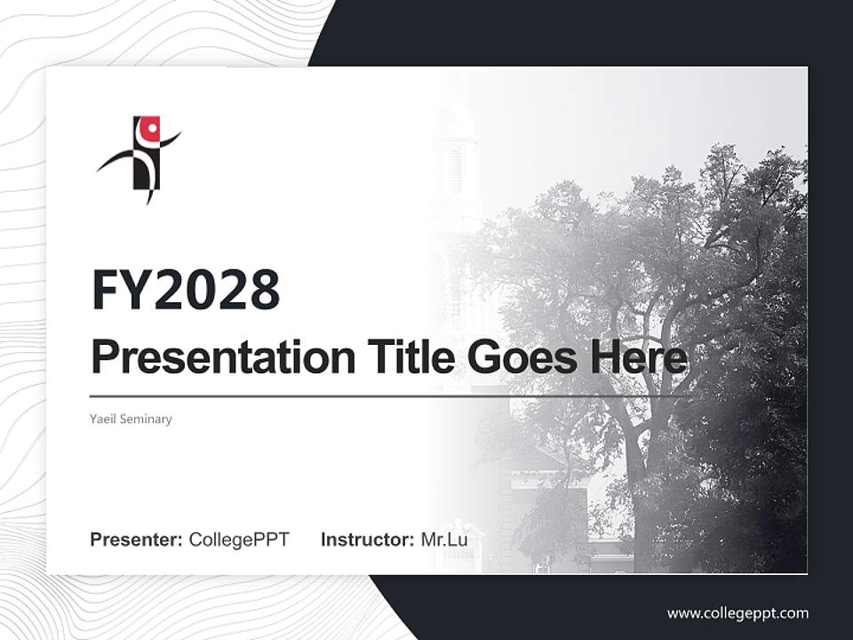 Yaeil Seminary Academic Presentation/Research Findings Report PPT Template4:3 ratio PPT effect preview image5