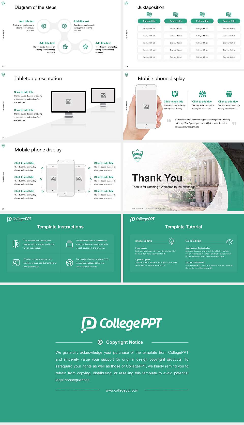 Aoyama Gakuin University Competition/Entrepreneurship Contest PPT Template16:9 ratio PPT effect preview image9