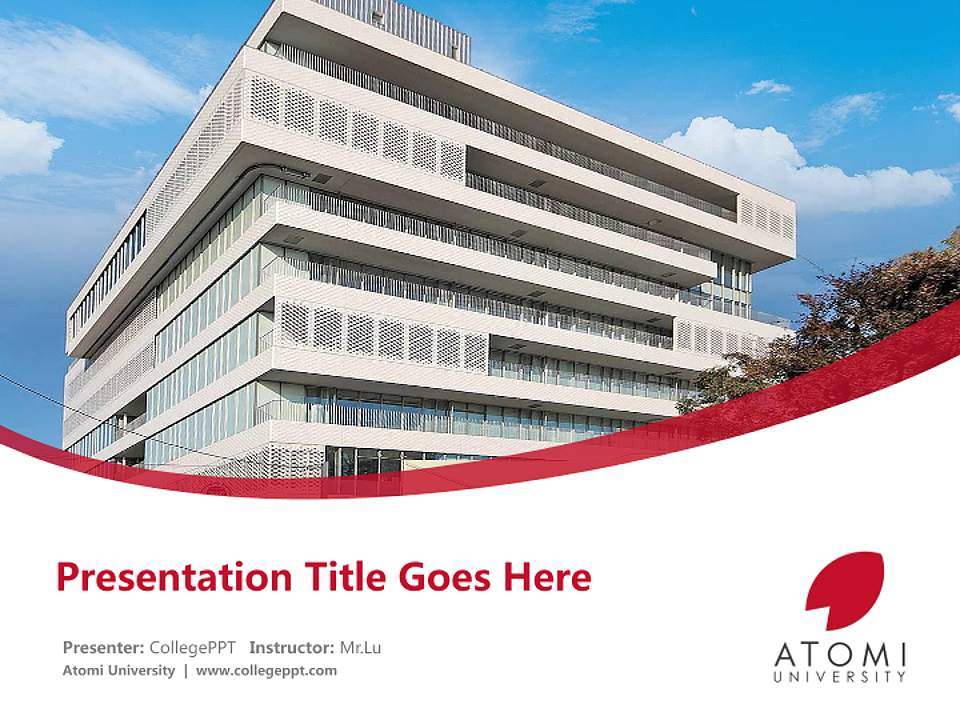 Atomi University Course/Courseware Creation PPT Template4:3 ratio PPT effect preview image5