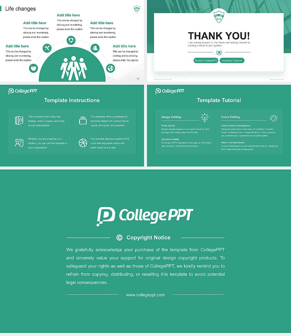 Aoyama Gakuin University National Scholarship Defense PPT Template16:9 ratio PPT effect preview image4