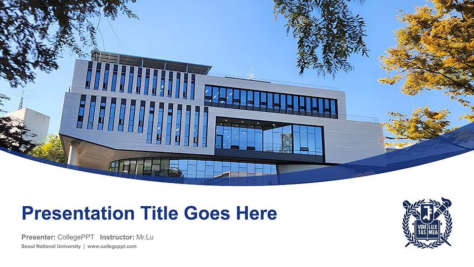 Seoul National University Course/Courseware Creation PPT Template16:9 ratio PPT effect preview image