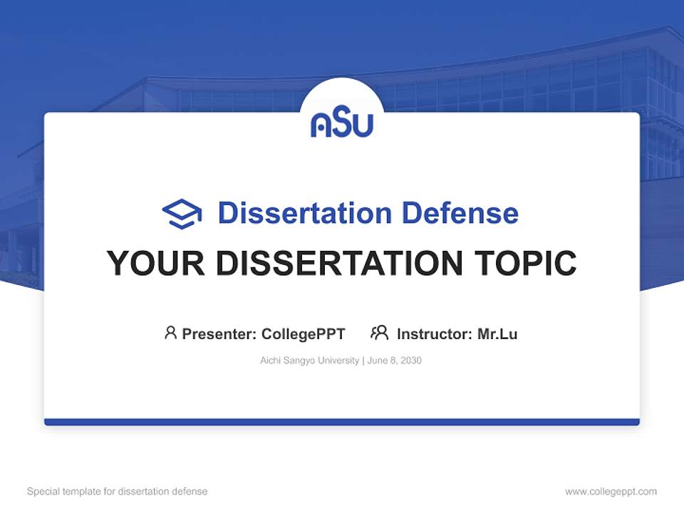 Aichi Sangyo University Graduation Thesis Defense PPT Template4:3 ratio PPT effect preview image7