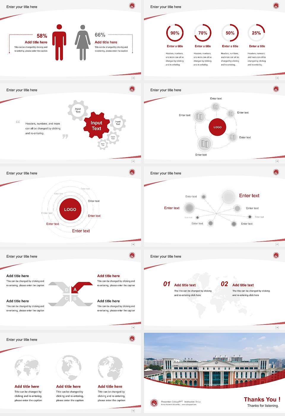 Korea Nazarene University Course/Courseware Creation PPT Template16:9 ratio PPT effect preview image4