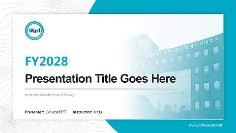 Westminster Graduate School of Theology Academic Presentation/Research Findings Report PPT Template