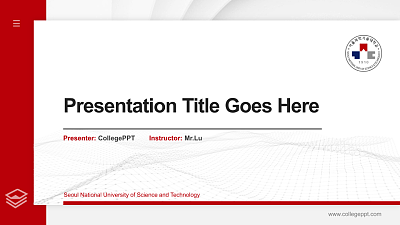 Seoul National University of Science and Technology Thesis Proposal/Graduation Defense PPT Template