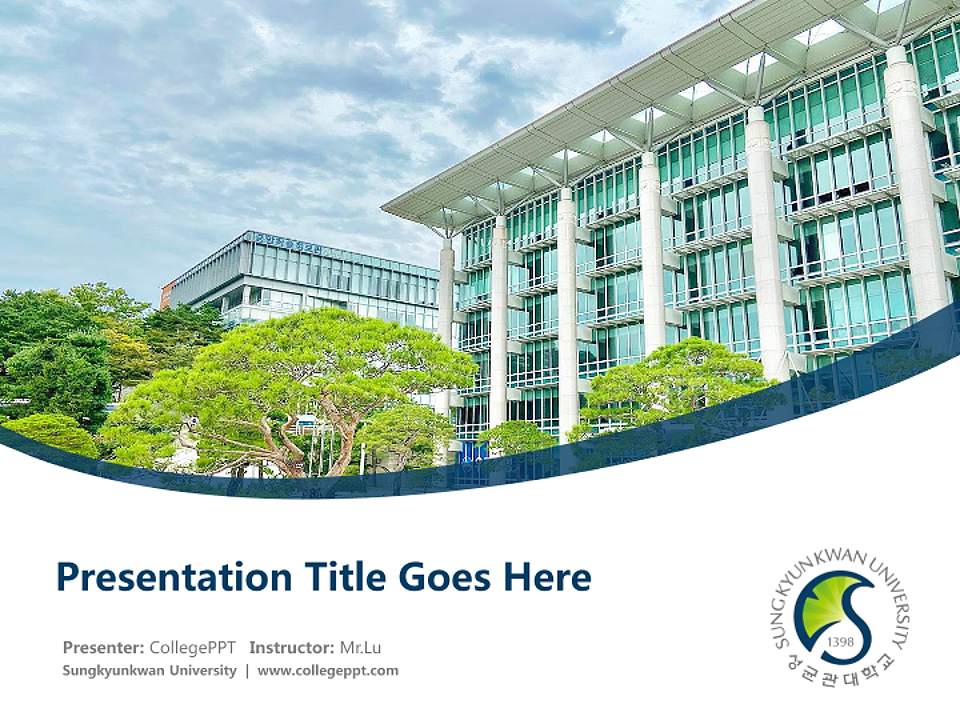 Sungkyunkwan University Course/Courseware Creation PPT Template4:3 ratio PPT effect preview image5