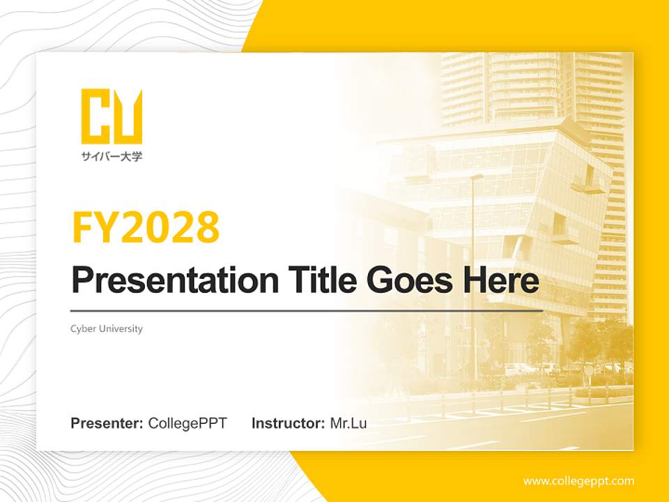 Cyber University Academic Presentation/Research Findings Report PPT Template4:3 ratio PPT effect preview image5