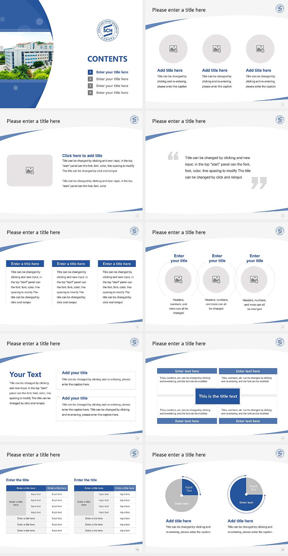 Soonchunhyang University Course/Courseware Creation PPT Template4:3 ratio PPT effect preview image2
