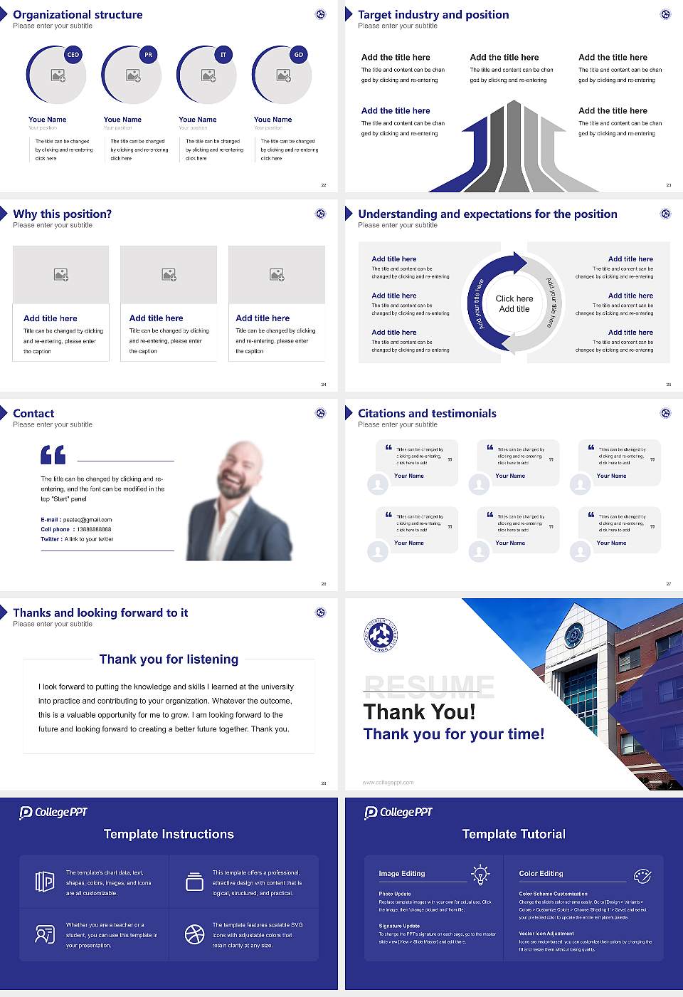 Mokpo Catholic University Resume PPT Template16:9 ratio PPT effect preview image4