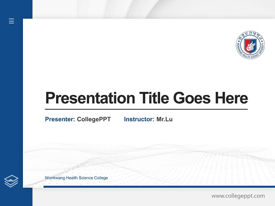 Wonkwang Health Science College Thesis Proposal/Graduation Defense PPT Template4:3 ratio PPT effect preview image5