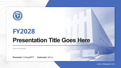 Yewon Arts University Academic Presentation/Research Findings Report PPT Template