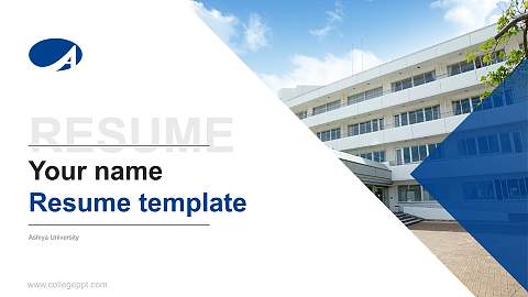 Ashiya University Resume PPT Template