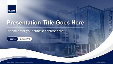 Ulsan National Institute of Science and Technology Lecture Sharing and Networking Event PPT Template