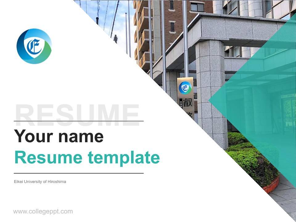 Eikei University of Hiroshima Resume PPT Template4:3 ratio PPT effect preview image5