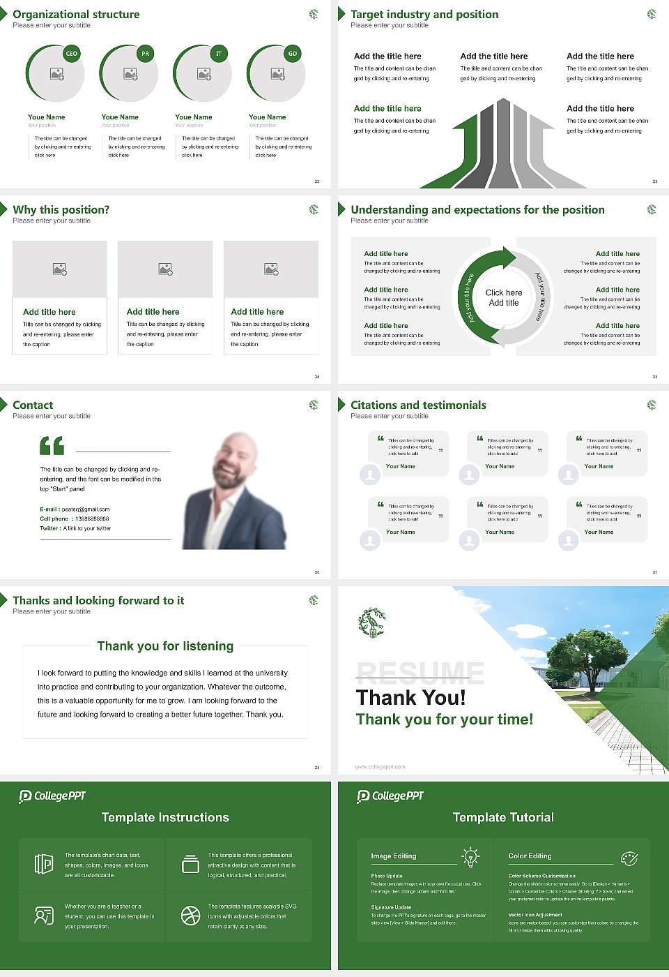 Fukui Prefectural University Resume PPT Template16:9 ratio PPT effect preview image4