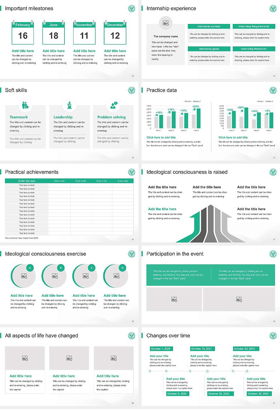 Yuhan College National Scholarship Defense PPT Template16:9 ratio PPT effect preview image3