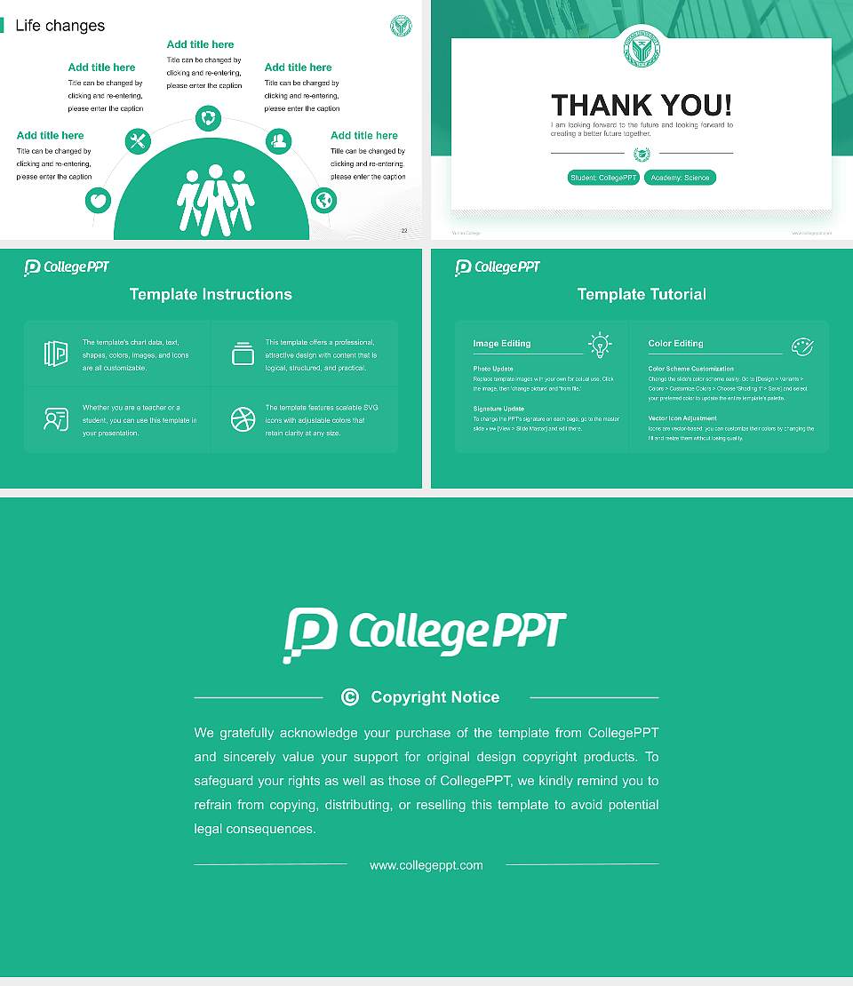 Yuhan College National Scholarship Defense PPT Template16:9 ratio PPT effect preview image4