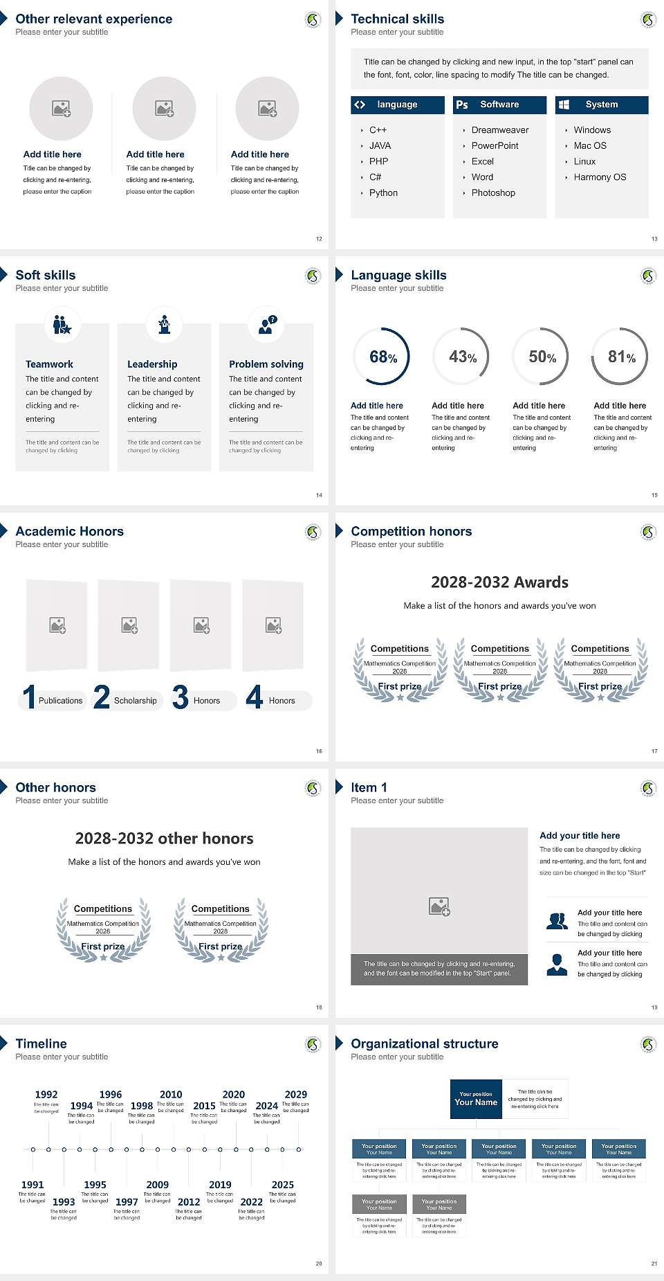 Sungkyunkwan University Resume PPT Template4:3 ratio PPT effect preview image3
